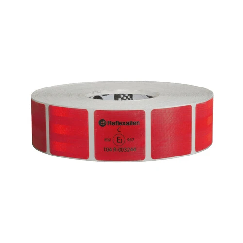 NASTRO RIFLETTENTE SEGMENTATO PER SUPERFICI TELONATE - 50 M - ROSSO