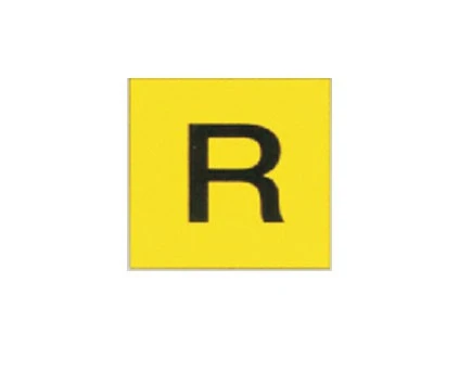 TABELLA ADESIVA "R" 150 X 150 mm